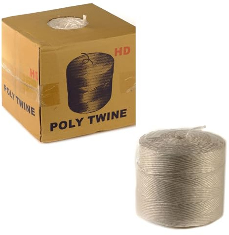 [1 Pack] EcoQuality Polypropylene Twine 2800 Feet - Carboard Bundling, Shipping, Commercial Packaging, Center Pull Box, Tie Wrap, Tying, Tomato Twine