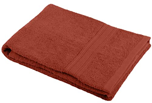 Stof Lovely Casa – Badetuch – Größe 30 x 50 cm – 100% Bio-Baumwolle – Farbe Terracotta – Modell Lagune – Wäsche bei 40 °C – außergewöhnliche Qualität
