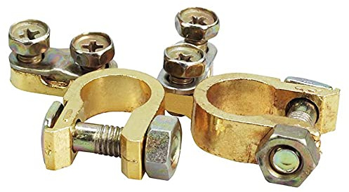 ANCLLO 1 paio Terminali Morsetti di Batteria Connettori di Batteria a Sgancio 12V 24V Battery Terminal per Auto Positivo e Negativo - Terminale Batteria Set connessione terminale batteria accessori