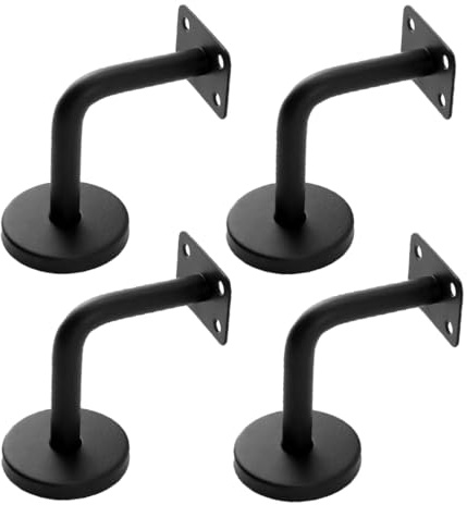4 Stück Flach Handlaufträger Edelstahl Handlaufhalter Handlauf Halterung Treppengeländer Handlaufstütze mit Abdeckrosette für Wandhalter