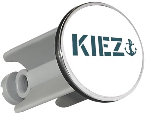 Huuraa Waschbeckenstöpsel Kiez Anker Geschenk 4cm höhenverstellbar 6,5 bis 8,5cm Kiez Anker Geschenkidee