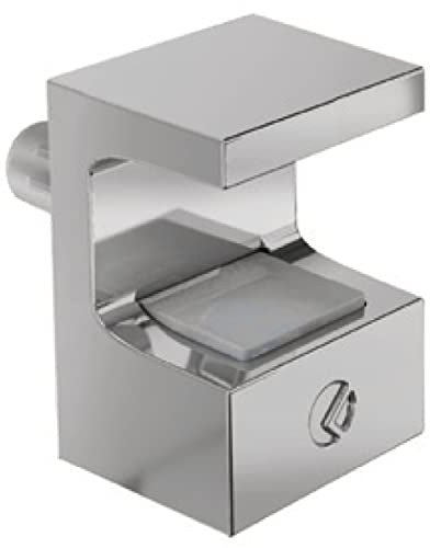 Glasbodenträger KRISTAL zum Stecken, Bohr ø 5 mm, Zamak vernickelt
