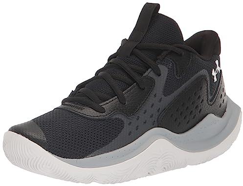 Under Armour Grade School 23 Basketball Shoe, (004) Black/Jet Gray/White, 6 US Unisex Big Kid