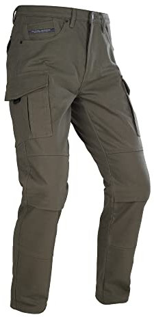 Oxford Products Pantalones de Motocicleta AA Cargo para Hombre, Color Caqui, 36, Caqui, 36W