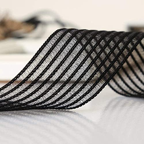 Cordón elástico Cuerda Banda elástica Correas, Bandas de goma Costura Estiramiento Banda elástica 41 mm Ancho Negro Encaje Cinta elástica Cintura Cinturón Ropa interior Prenda Accesorios de bricolaje
