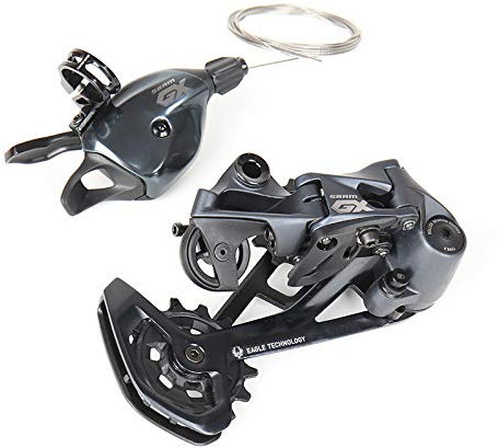 JZYSS Fahrrad Schaltwerk 1X12 12 Speed ​​MTB Bike Groupset Kit Shifter Hebel Trigger Rechte Seite Schaltwerk Schwarz Fahrradteil Schaltwerke (Color : Aluminum Cage)