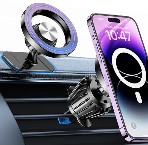 Kaistyle Handyhalterung Auto für MagSafe Autohalterung 20 Starke Magnet Universal Magnetische Handyhalter Auto, Lüftung KFZ Handyhalterung für iPhone 15 14 13 12 Pro Max Magsafe Hülle Smartphone