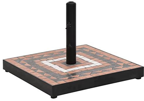 Tidyard Sonnenschirmständer Schirmständers Sonnenschirm Schirmhalter Sonnenschirmhalter Sonnenschirmfuß Sonnenschirmbasis für Sonnenschirm Gewicht: 12 kg,Pulverbeschichtetes Eisen, Keramik