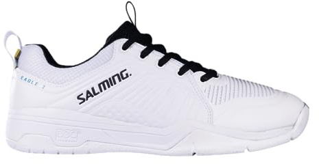 Salming Eagle 2 Indoor Hallenschuhe weiß/schwarz 1233050-0707 (eu_Footwear_Size_System, Adult, Numeric, medium, Fraction_45_and_1_Third)