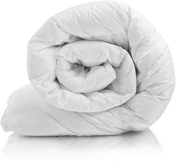 Alreya Piumino Bianco 200x200 cm, Cotton/Polieste Ipoallergenico, Coperta Morbida e Calda, per 4 Stagioni