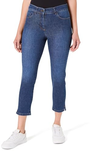 Caroll - Pantalón Capri Ajustado, Tela Vaquera Intermedia, Talla 38