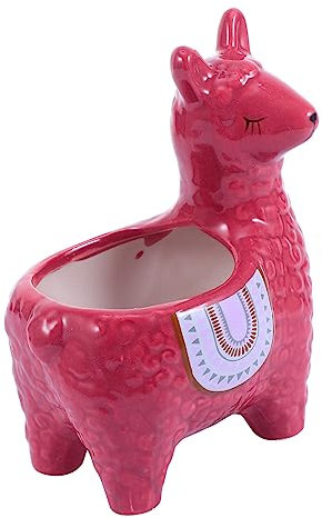 Toddmomy Alpaka-Blumentopf bürodeko büro Dekoration Mini-Bonsai-Töpfe Feengartentöpfe und Pflanzgefäße Tiervase Cartoon-Pflanzer Pflanzen Pflanzbehälter niedlich Kaktus Fleischtopf Keramik