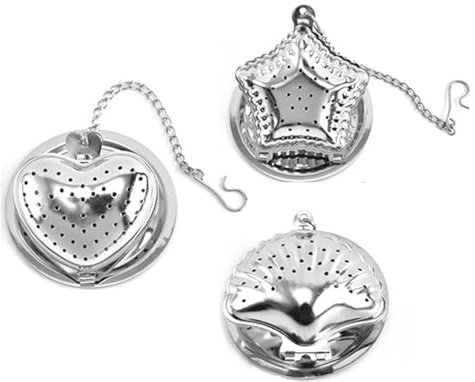 NHPY 3 Pièces Infuseur Thé, Passoires À Thé pour Thé en Vrac avec 3 Plateaux À Thé, Infuseur A The en Acier Inoxydable 304 avec Chaîne D'Extension pour Thé en Vrac, Excellent Cadeau pour Les Amateurs