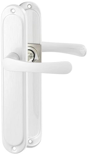 ERGO line MALMO Silber, klassische Türbeschlag Türgriff Blindschildgarnitur Drückergarnitur, Türbeschlag, Türklinke, Türdrücker