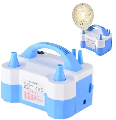 Soplador de globos automático, Soplador de globos eléctrico | Soplador de bomba de aire eléctrica de doble boquilla | Bomba infladora de globos de 680 W para globos, kit de y guirnalda con herramienta