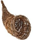 Happyyami Cornucopia Basket Horn Wicker Grapevine Fall Basket Thanksgiving Centerpiece Rrttan Fruits Holder For Christmas Table Decorations