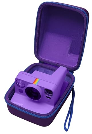 XANAD Etui Polaroid Now Gen3 / Gen2 / Go Gen2 / Now+ Gen3 / i-Type (Violet) | Polaroid One Step 600 / Flip , Housse Rigide Étanche avec Poche Filet et Dragonne, Sacoche Protection Appareil Photo
