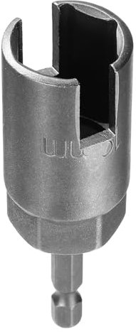 QUARKZMAN H19 Flügelmuttertreiber 19mm Metrische 6-Punkt-Buchse 1/4 Sechskantschaft Power Deep Slot Flügelmutter Bohrer Bit CR-V Stahl Schraubenschlüssel Schlagschrauber Werkzeug