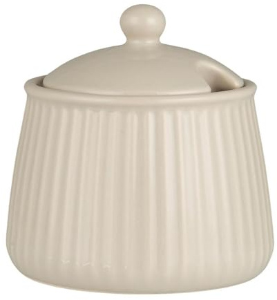 IB Laursen Zuckertopf MYNTE Latte beige kleine Zuckerdose Landhausgeschirr