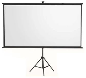 pantalla proyector Trípode portátil plegable 60 pulgadas 72 pulgadas 84 pulgadas 100 pulgadas pantalla de proyector 16:9 soporte de suelo HD película al aire libre videoproyector(White Glass F100inch)