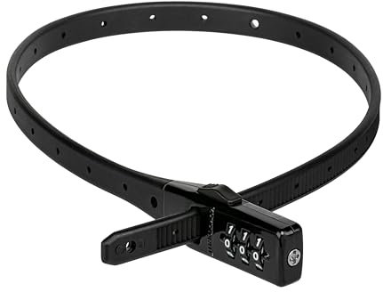 Kryptonite Click Lock Zip-Tie Fahrradschloss, leicht, Anti-Diebstahl, kompakt, 3-stellig, zurücksetzbar, Kombinations-Mehrzweckschloss, verstellbares Kabelschloss für Fahrräder, Helme, Ski, Schränke