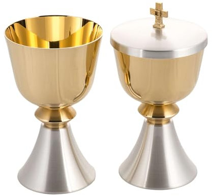 Holyart Calice ciboire en Laiton lis, Ciboire