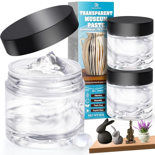 Museum Gel, 170g de colle Museum Glue Putty Wax amovible, transparente, réutilisable, excellente adhérence, pour surface sèche et lisse, en métal, céramique, verre, plastique, chocs et chutes