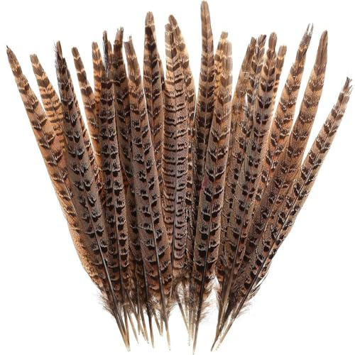 Natürliche Fasanenfedern, lange große Federn zum Basteln, Vogelfedern, Dekoration, lange Federn für Vasen, Hochzeit, Tafelaufsätze, Party, Heimdekoration, 40–45 cm, 5 Stück