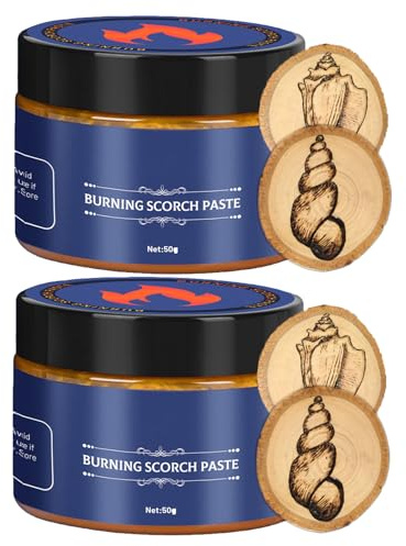 Wood Burning Paste, 2 Pieces Wood Burning Gel, Woods Burnings Marker, Multi-Function Woods Burnings Paste Gel for Crafting, Burnin-g Torch Pastes for Creating Intricate Patterns Leather