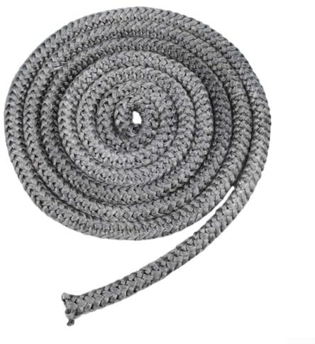 Gettimore Fiberglass Sealing Rope for Wood Burning Stoves Fireplaces, Boilers Ovens Offering Heat Resistance Effective Smoke Leak Protection(20mm*2.2m)