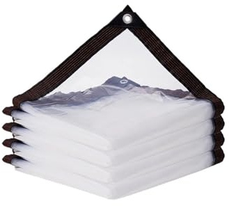 1pc Waterproof Tarp PE Clear Tarpaulin Cover Film with Grommets Garden Balcony Patio Canopy Awnings Winter Plants Greenhouse(3x5m)