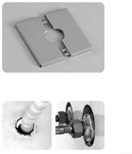 5 cubiertas cuadradas de pared para tuberías con respaldo para interruptores y placas de enchufe adecuadas para protección y decoración de tuberías (52 mm)