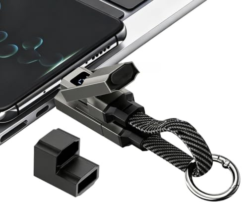 4-i-1 Laddkabel Med Nyckelring,4-i-1 65W Snabbladdning LED-Display,Kablar För Höghastighetsdataöverföring | Passar För Resor Camping Dagligt Arbete Och Kontor Utomhusaktiviteter Pendling Och Roadtrips