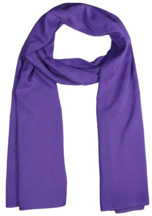 WESTEND CHOICE Ladies Scarves Large Plain Rayon Scarf Shawl Women Head Scarf Stole Neck Wrap women's scarves & wraps 180x70 cm (Purple)