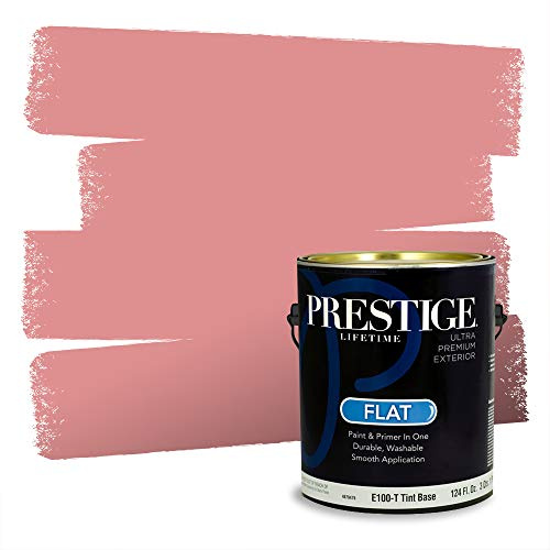 PRESTIGE Paints Exterior Paint and Primer In One, 1-Gallon, Flat, Comparable Match of Valspar* Honeysuckle Rose*