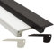 LED Aluprofil S01 Treppenprofil + Abdeckung Alu Schiene für LED-Streifen 2m silber opal