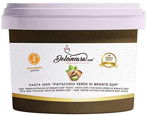 PASTA DI PISTACCHIO DI BRONTE DOP PURO 100 % AL NATURALE SENZA COLORANTI PER GELATI DOLCI CREME USO PASTICCERIA 200g