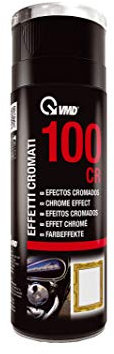 VMD Bomboletta spray Cromo Fluorescente Acrilico, Rapida Essiccazione ad Alta Adesività 400 ML (Cromo)