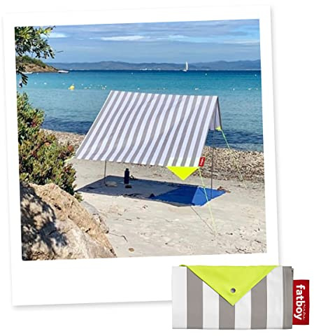 Fatboy Miasun Strandzelt - Tragbarer Sonnenschirm Strand Groß - Faltbarer Sonnenschirm mit Ständer - 3 Aufstellungsmöglichkeiten - Strandzelt mit Sonnenschutz aus Baumwolle - 330x190x140 cm - Biarritz