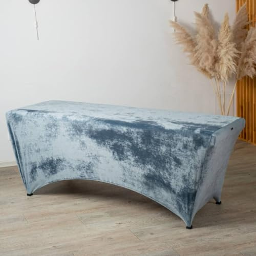 Untitled Verlängerter Liegenbezug für Massagebett | Bezug | Velours | Spannbetttuch für alle gängigen Kosmetikliegen Massageliegen Couches (Blaugrau, 60 x 180 cm)