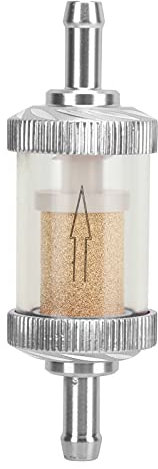 Carburante per motocicletta Filtro benzina Carving ABS Resistenza al calore per moto da 6 mm di diametro(D'argento)