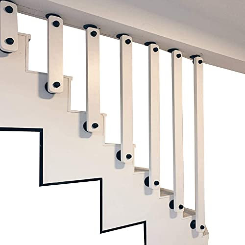 Treppengeländer Handläufe Wandhandlauf Weißes Haltegriffgeländer für Innen- und Außentreppen aus Massivholz Barrierefreie Treppe Haltegriff 200 kg Tragfähigkeit