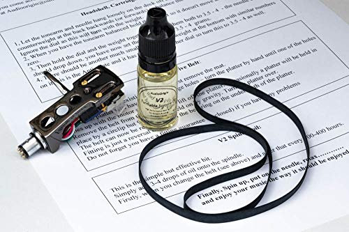 Titanplattiert Headshell, Patrone, Nadel, Antriebsriemen, Schmieröl-Aufbereitungspaket für Realistic R-8000, LAB-300, Plattenspieler, Vinyl-Player, - 27