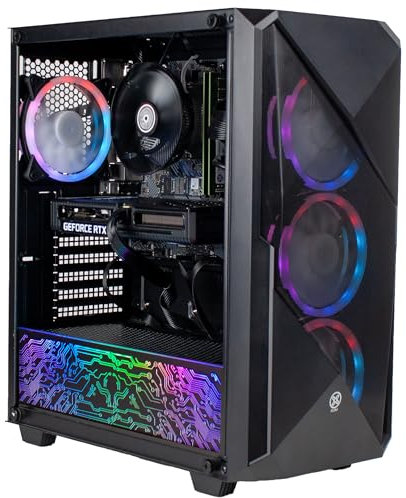XUM Legend Prebuilt Gaming PC: Intel Core i5-10400F, Nvidia GeForce RTX 5060 8GB, 32GB DDR4 RAM, 500GB NVMe SSD, 1TB HDD, 700W PSU 80+ Bronze, aRGB, WiFi, Windows 11 Home, VR Ready, Black Case