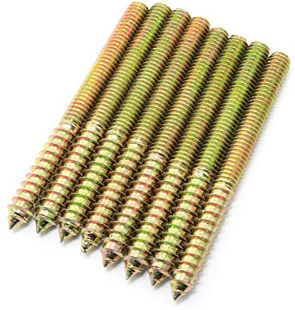 Pro Bamboo Kitchen 8 bulloni autofilettanti a vite da 5/16-18 x 3-1/2 bulloni a doppia testa per giunti in legno per mobili