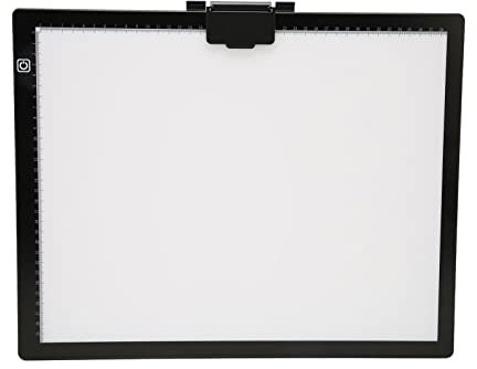 A3-ljustavla för Spårning, LED-ljusplatta för Diamantmålning, Skissning, Animering, 5V 2A 6500K 6 Nivåer Steglös Dimbar, USB-strömförsörjning Artcraft Ljuslåda med Magnetklämma