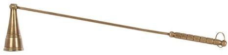 Alice Lane Kerzenlöscher aus antikem Messing, langer Griff, 11,5 cm | Konische Glocke, schlankes Profil, einzigartiger Akzent, Kaminsims, Esstisch, Heimbüro, dekoratives Geschenk