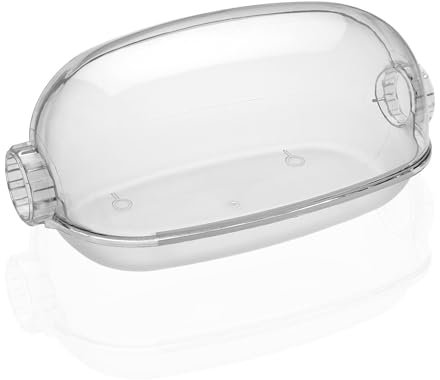 Contenitore con coperchio per frigo vetrina porta pane dolci croissant da cucina casa bar vassoio in plastica