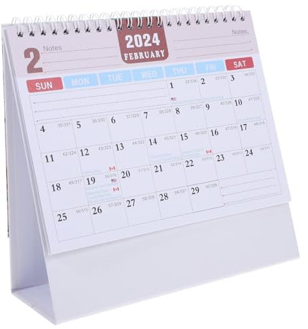 PRETYZOOM Wandkalender Tischkalender Englisch Neujahrsmonatskalender Dekorativer Schreibtischkalender Wohnaccessoire Aus Hochwertigem Material