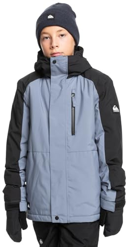 Quiksilver - Mission Block Youth Jk Snow Jacket per Ragazzo - Flint Stone - 12 Anni